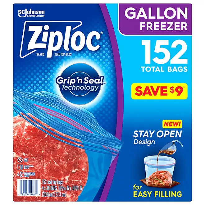 Hộp 152 Túi Ziploc Gallon Freezer Bags - 2